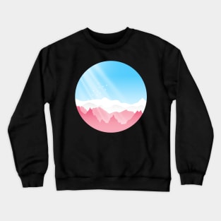 Transgender Sunrise Mountains Landscape Crewneck Sweatshirt